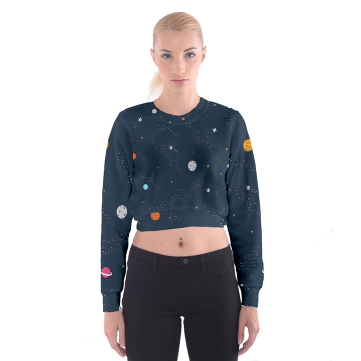 Space Nasa Galaxy Cropped Sweatshirt