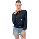 Space Nasa Galaxy Banded Bottom Chiffon Top View1