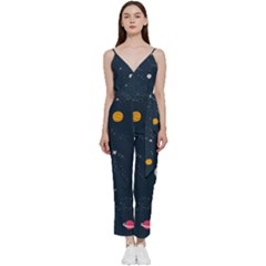 Space Nasa Galaxy V-neck Camisole Jumpsuit by Perong