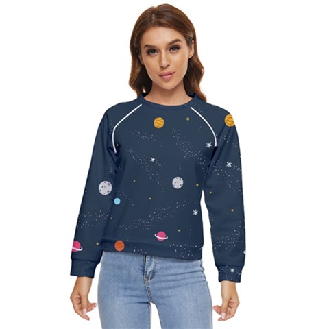 Space Nasa Galaxy Women s Long Sleeve Raglan T-shirt by Perong