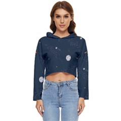 Space Nasa Galaxy Women s Lightweight Cropped Hoodie by Perong