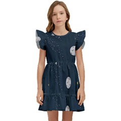 Space Nasa Galaxy Kids  Winged Sleeve Dress