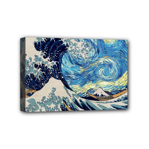 The Great Wave Of Kanagawa Painting Mini Canvas 6  X 4  (stretched) by Perong