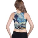 The Great Wave Of Kanagawa Painting Racer Back Crop Top View2