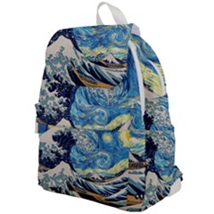 The Great Wave Of Kanagawa Painting Top Flap Backpack by Perong