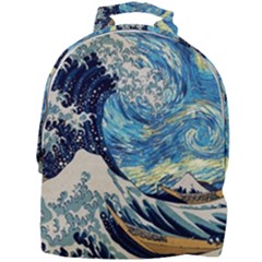 The Great Wave Of Kanagawa Painting Mini Full Print Backpack by Perong