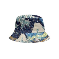 The Great Wave Of Kanagawa Painting Bucket Hat (kids) by Perong