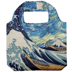 The Great Wave Of Kanagawa Painting Foldable Grocery Recycle Bag by Perong