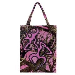 Pink Browning Deer Glitter Camo Classic Tote Bag by Perong