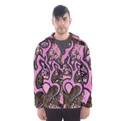 Pink Browning Deer Glitter Camo Men s Hooded Windbreaker