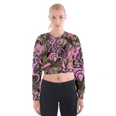 Pink Browning Deer Glitter Camo Cropped Sweatshirt