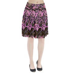 Pink Browning Deer Glitter Camo Pleated Skirt by Perong