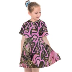 Pink Browning Deer Glitter Camo Kids  Sailor Dress