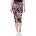 Pink Browning Deer Glitter Camo Inside Out Lightweight Velour Capri Leggings  View1