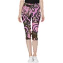 Pink Browning Deer Glitter Camo Inside Out Lightweight Velour Capri Leggings  View3