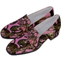 Pink Browning Deer Glitter Camo Women s Chunky Heel Loafers View2