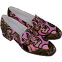 Pink Browning Deer Glitter Camo Women s Chunky Heel Loafers View3