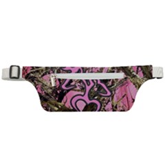 Pink Browning Deer Glitter Camo Active Waist Bag by Perong