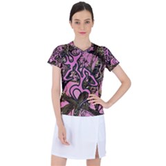 Pink Browning Deer Glitter Camo Women s Sports Top by Perong