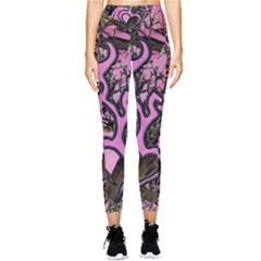 Pink Browning Deer Glitter Camo Pocket Leggings  by Perong