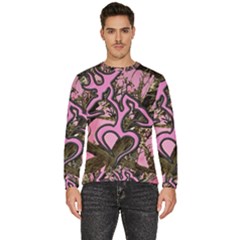 Pink Browning Deer Glitter Camo Men s Fleece Sweatshirt