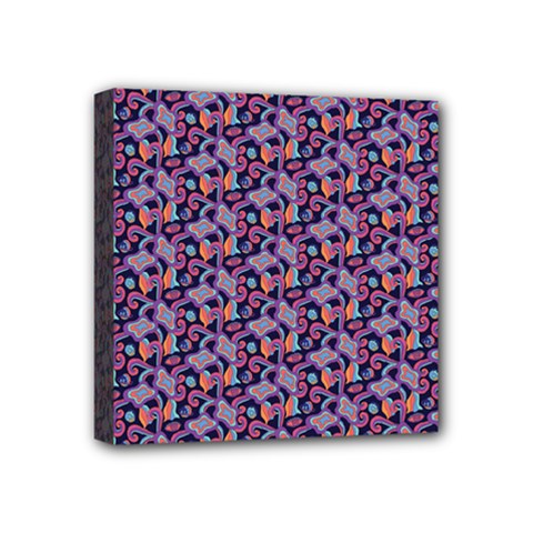 Trippy Cool Pattern Mini Canvas 4  X 4  (stretched) by designsbymallika