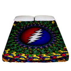 Grateful Dead Bear Pattern Fitted Sheet (california King Size)