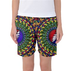 Grateful Dead Bear Pattern Women s Basketball Shorts