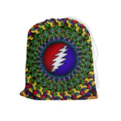 Grateful Dead Bear Pattern Drawstring Pouch (xl)