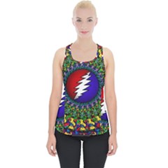 Grateful Dead Bear Pattern Piece Up Tank Top