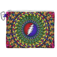 Grateful Dead Bear Pattern Canvas Cosmetic Bag (xxl)