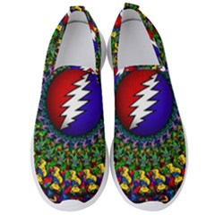 Grateful Dead Bear Pattern Men s Slip On Sneakers