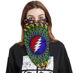 Grateful Dead Bear Pattern Face Covering Bandana (triangle)