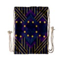 Line Square Pattern Violet Blue Yellow Design Drawstring Bag (Small) View2