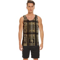 Detail Golden Gold Ornaments Men s Wide Collar Tank Top by Ravend