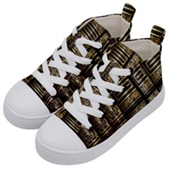 Detail Golden Gold Ornaments Kids  Mid-top Canvas Sneakers by Ravend