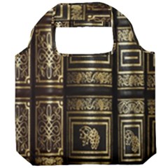 Detail Golden Gold Ornaments Foldable Grocery Recycle Bag by Ravend