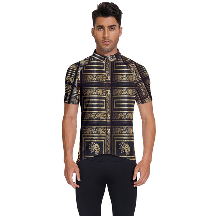 Detail Golden Gold Ornaments Men s Short Sleeve Cycling Jersey