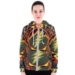 Grateful Dead Scarlet Fire Women s Zipper Hoodie by Perong