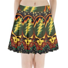 Grateful Dead Scarlet Fire Pleated Mini Skirt by Perong