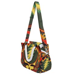 Grateful Dead Scarlet Fire Rope Handles Shoulder Strap Bag by Perong