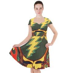 Grateful Dead Scarlet Fire Cap Sleeve Midi Dress With Pockets