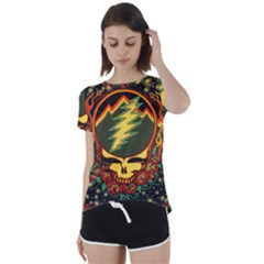 Grateful Dead Scarlet Fire Short Sleeve Open Back T-shirt by Perong