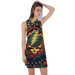 Grateful Dead Scarlet Fire Racer Back Hoodie Dress by Perong