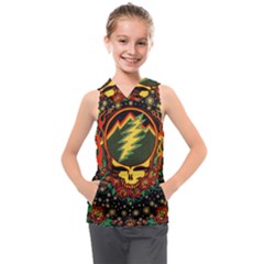 Grateful Dead Scarlet Fire Kids  Sleeveless Hoodie by Perong