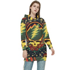 Grateful Dead Scarlet Fire Women s Long Oversized Pullover Hoodie