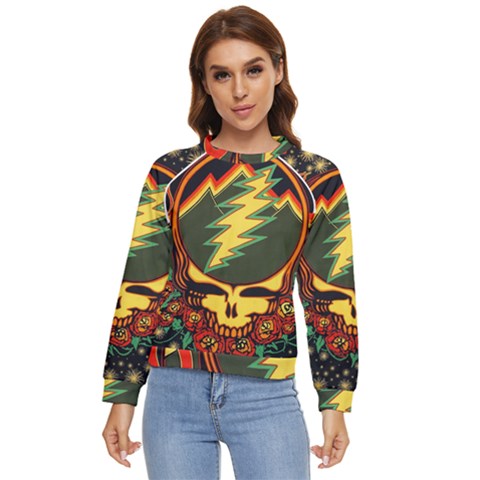 Grateful Dead Scarlet Fire Women s Long Sleeve Raglan T-shirt by Perong