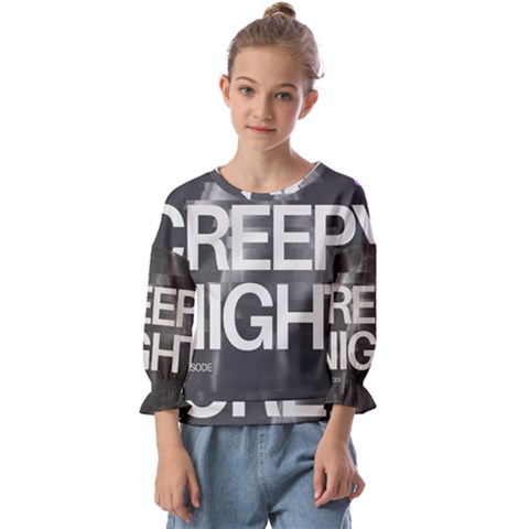 Creepy Night Kids  Cuff Sleeve Top by NawaP