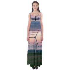 Wind Giants At Twilight Empire Waist Maxi Dress