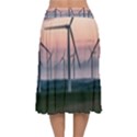 Wind Giants At Twilight Velvet Flared Midi Skirt View2